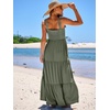 image:imageANRABESS Womens Summer Flowy Maxi Dress Square Neck Sundress with PocketsOlive