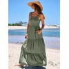 image:imageANRABESS Womens Summer Flowy Maxi Dress Square Neck Sundress with PocketsOlive
