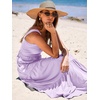 image:imageANRABESS Womens Summer Flowy Maxi Dress Square Neck Sundress with PocketsPurple