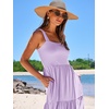 image:imageANRABESS Womens Summer Flowy Maxi Dress Square Neck Sundress with PocketsPurple