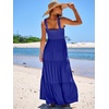 image:imageANRABESS Womens Summer Flowy Maxi Dress Square Neck Sundress with PocketsRoyal Blue