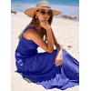 image:imageANRABESS Womens Summer Flowy Maxi Dress Square Neck Sundress with PocketsRoyal Blue
