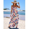 image:imageANRABESS Womens Summer Flowy Maxi Dress Square Neck Sundress with PocketsTie Dye