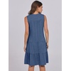image:imageANRABESS Womens Summer Mini Dress Casual Sleeveless Sundress with PocketsBlue