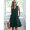 image:imageANRABESS Womens Summer Mini Dress Casual Sleeveless Sundress with PocketsDeep Green