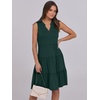 image:imageANRABESS Womens Summer Mini Dress Casual Sleeveless Sundress with PocketsDeep Green