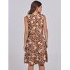 image:imageANRABESS Womens Summer Mini Dress Casual Sleeveless Sundress with PocketsGradient Orange Floral