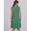image:imageANRABESS Womens Summer Mini Dress Casual Sleeveless Sundress with PocketsGreen White Purple Floral