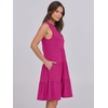 image:imageANRABESS Womens Summer Mini Dress Casual Sleeveless Sundress with PocketsHot Pink