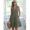 image:imageANRABESS Womens Summer Mini Dress Casual Sleeveless Sundress with PocketsOlive