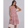 image:imageANRABESS Womens Summer Mini Dress Casual Sleeveless Sundress with PocketsPink Dot Floral