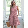 image:imageANRABESS Womens Summer Mini Dress Casual Sleeveless Sundress with PocketsPink Dot Floral