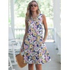 image:imageANRABESS Womens Summer Mini Dress Casual Sleeveless Sundress with PocketsPurple Floral