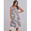 image:imageANRABESS Womens Summer Mini Dress Casual Sleeveless Sundress with PocketsPurple Floral