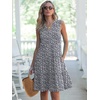 image:imageANRABESS Womens Summer Mini Dress Casual Sleeveless Sundress with PocketsWhite Floral