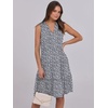 image:imageANRABESS Womens Summer Mini Dress Casual Sleeveless Sundress with PocketsWhite Floral
