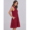 image:imageANRABESS Womens Summer Mini Dress Casual Sleeveless Sundress with PocketsWine Red