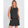 image:imageANRABESS 2 Piece Sets for Women Summer Tank Top Matching Lounge Shorts SetBlack