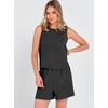 image:imageANRABESS 2 Piece Sets for Women Summer Tank Top Matching Lounge Shorts SetBlack