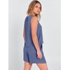 image:imageANRABESS 2 Piece Sets for Women Summer Tank Top Matching Lounge Shorts SetDeep Blue