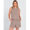image:imageANRABESS 2 Piece Sets for Women Summer Tank Top Matching Lounge Shorts SetLight Camel