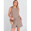 image:imageANRABESS 2 Piece Sets for Women Summer Tank Top Matching Lounge Shorts SetLight Camel