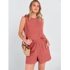 image:imageANRABESS 2 Piece Sets for Women Summer Tank Top Matching Lounge Shorts SetOrange Red