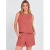 image:imageANRABESS 2 Piece Sets for Women Summer Tank Top Matching Lounge Shorts SetOrange Red