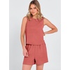 image:imageANRABESS 2 Piece Sets for Women Summer Tank Top Matching Lounge Shorts SetOrange Red
