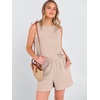 image:imageANRABESS 2 Piece Sets for Women Summer Tank Top Matching Lounge Shorts SetParchment