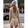 image:imageANRABESS Skirt Sets for Women Fall 2 piece OutfitsAlmond