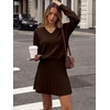 image:imageANRABESS Skirt Sets for Women Fall 2 piece OutfitsCoffee