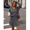 image:imageANRABESS Skirt Sets for Women Fall 2 piece OutfitsDark Grey