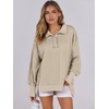image:imageANRABESS Sweatshirt for Women Oversized Casual Fall Henley Pullover TopApricot