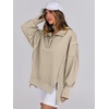 image:imageANRABESS Sweatshirt for Women Oversized Casual Fall Henley Pullover TopApricot