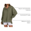 image:imageANRABESS Sweatshirt for Women Oversized Casual Fall Henley Pullover TopArmy Green