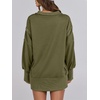 image:imageANRABESS Sweatshirt for Women Oversized Casual Fall Henley Pullover TopArmy Green