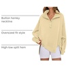 image:imageANRABESS Sweatshirt for Women Oversized Casual Fall Henley Pullover TopBeige