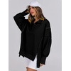 image:imageANRABESS Sweatshirt for Women Oversized Casual Fall Henley Pullover TopBlack