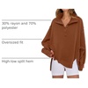 image:imageANRABESS Sweatshirt for Women Oversized Casual Fall Henley Pullover TopBrown