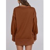 image:imageANRABESS Sweatshirt for Women Oversized Casual Fall Henley Pullover TopBrown