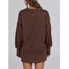 image:imageANRABESS Sweatshirt for Women Oversized Casual Fall Henley Pullover TopCoffee