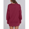 image:imageANRABESS Sweatshirt for Women Oversized Casual Fall Henley Pullover TopDeep Red
