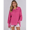 image:imageANRABESS Sweatshirt for Women Oversized Casual Fall Henley Pullover TopHot Pink
