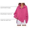 image:imageANRABESS Sweatshirt for Women Oversized Casual Fall Henley Pullover TopHot Pink