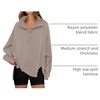 image:imageANRABESS Sweatshirt for Women Oversized Casual Fall Henley Pullover TopKhaki