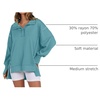 image:imageANRABESS Sweatshirt for Women Oversized Casual Fall Henley Pullover TopLake Green