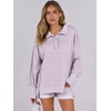 image:imageANRABESS Sweatshirt for Women Oversized Casual Fall Henley Pullover TopLight Purple