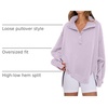 image:imageANRABESS Sweatshirt for Women Oversized Casual Fall Henley Pullover TopLight Purple