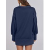 image:imageANRABESS Sweatshirt for Women Oversized Casual Fall Henley Pullover TopNavy Blue